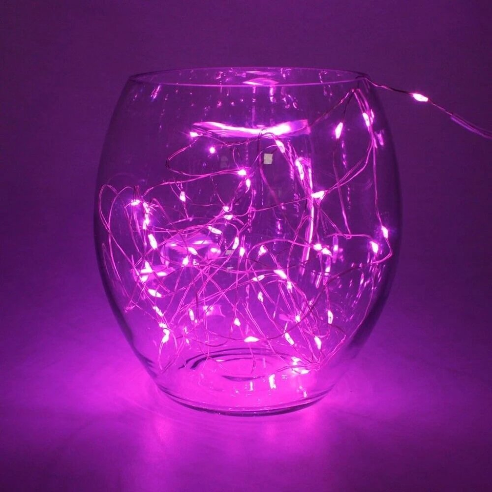 20 LED string Silver Copper Wire Fairy Lights Battery Powered Waterproof 2M USA